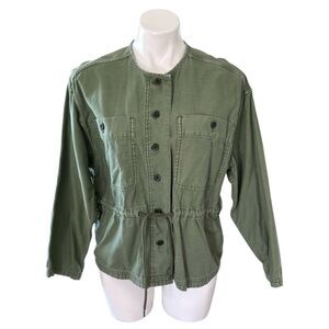 Madewell Claremont Green Military Drawstring Jacket Size S